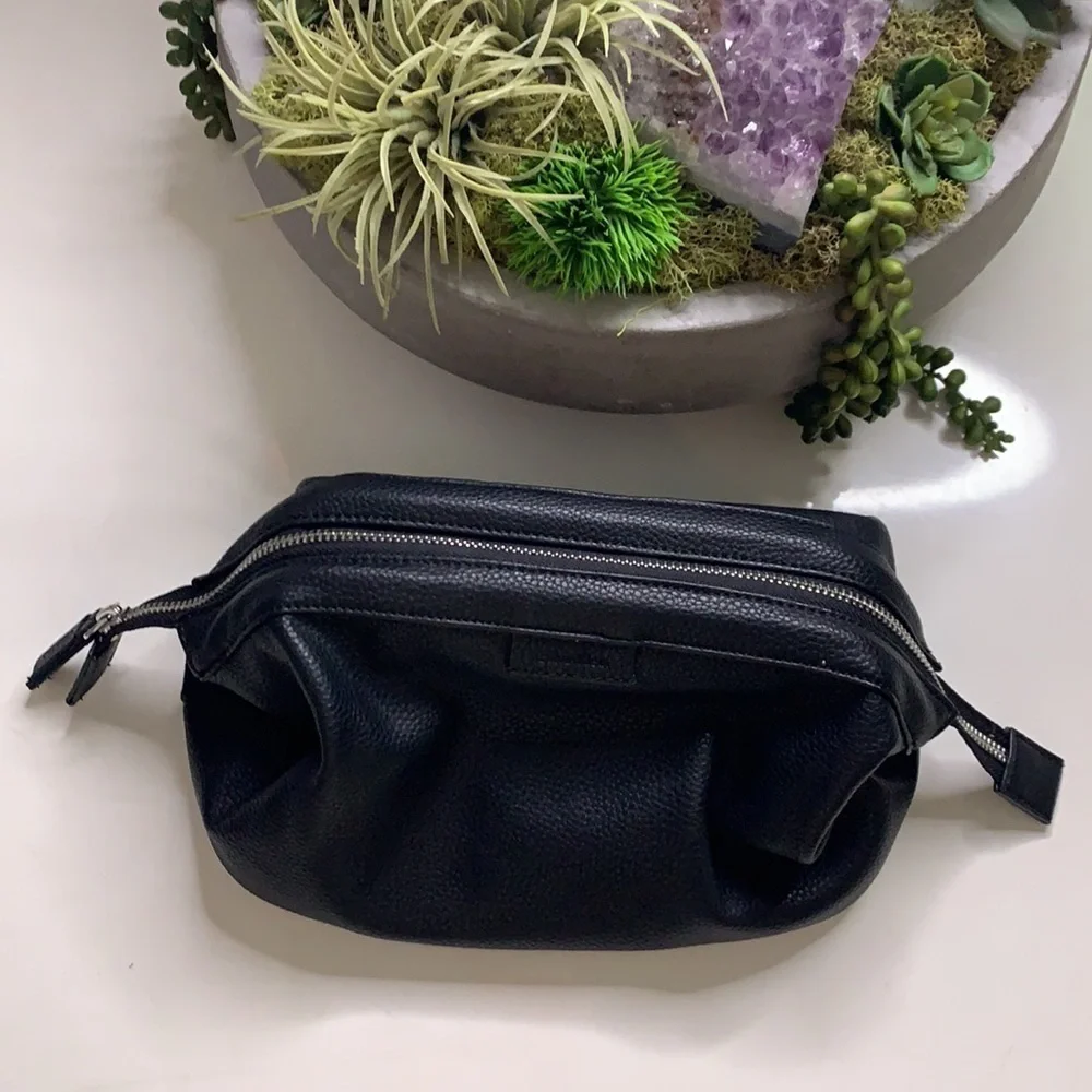 Calvin Klein pebble black travel Toiletry carry bag